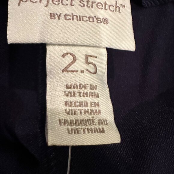 CHICOS WOMENS BLUE PERFECT STRETCH 2.5 JOSIE SLIM ANKLE US SIZE 14 PANTS - Picture 9 of 14